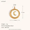 White crescent pendant-