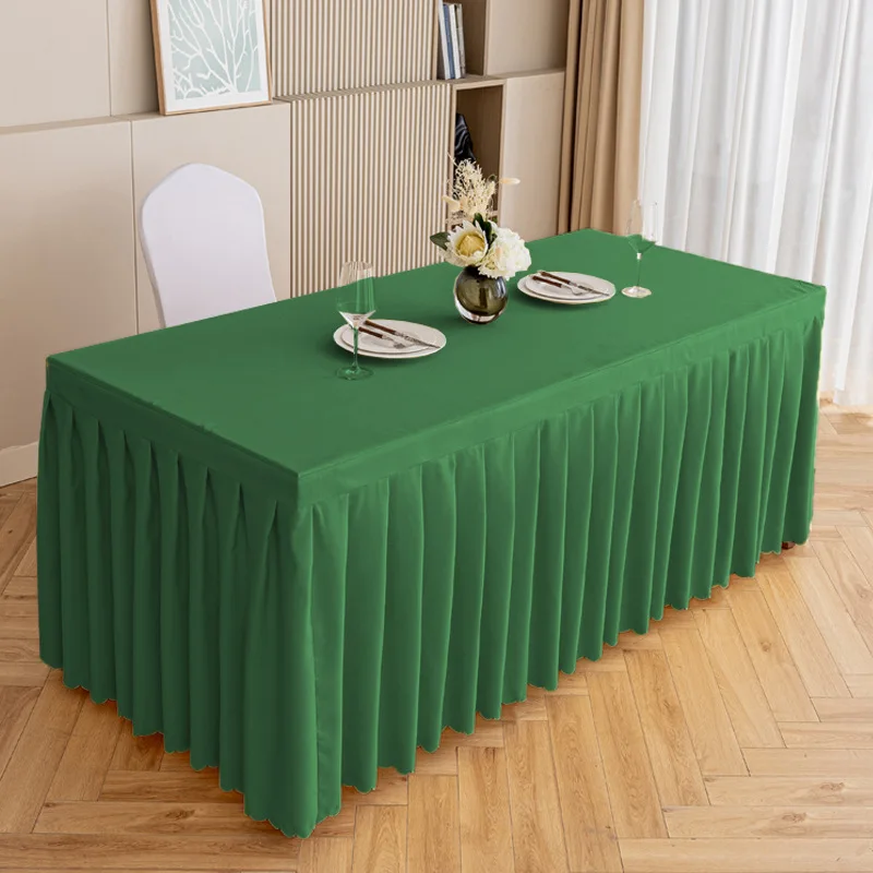 Rectangular White Conference High Table Cloths Party Luxury Tablecloth for Table Covers for Events Custom Logo Wedding Europe