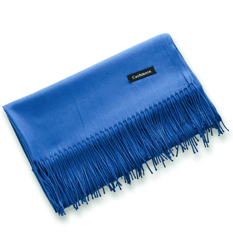 Ready to Shipping Plain Solid Light Cashmere Logo Scarf for Dubai Cheap Price Hijab Warm Women Winter Shawl Pashmina