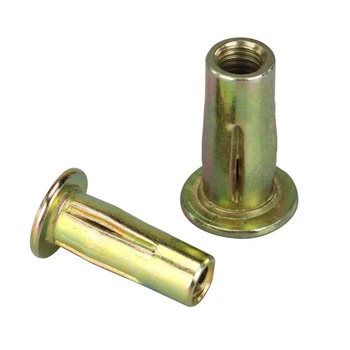 2024 Popular  Large Flange Slotted Body Cross Bulb Split Rivet Nut Zinc Plated Nutsert Rivnut