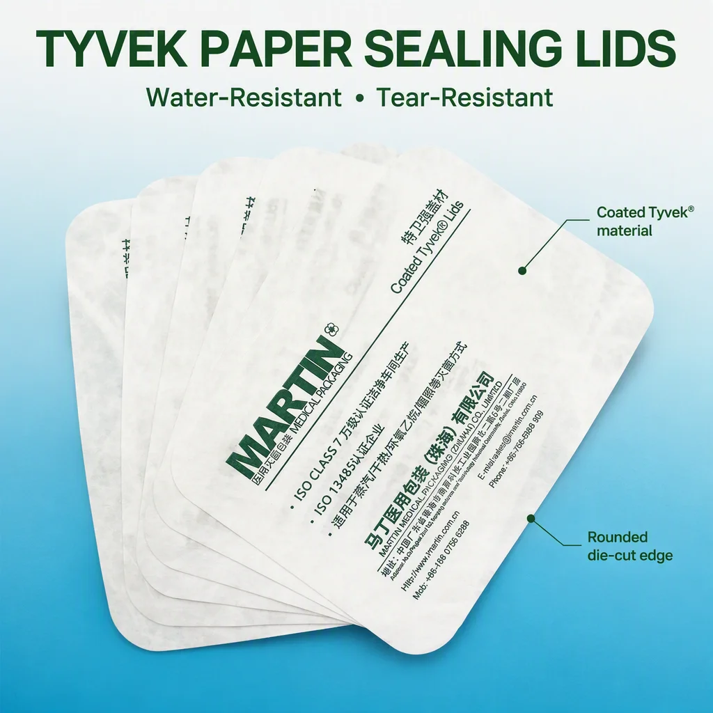 Medical Packaging Tyvek Paper Sealing Lids and Dialyzing Medical Assembly Trays Medical Instrument Tray Lids