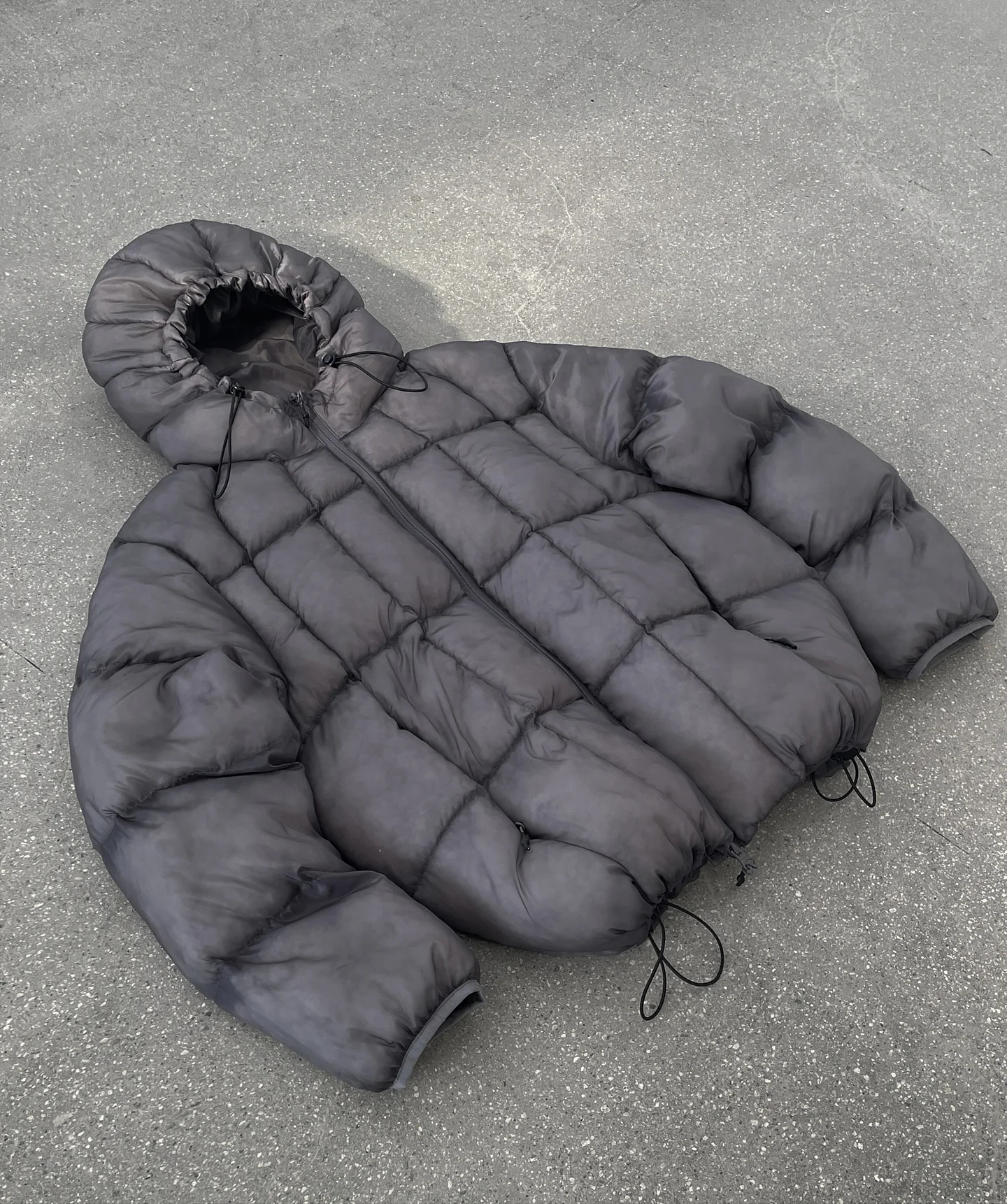 Gray Custom High Quality Soft Jacket Blank Duck Coat Waterproof Winter Puffer Jacket Zip up Streetwear Puffy Puffer Jacket gallery 3