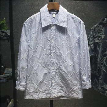 Wholesale Customized Cotton Casual Shirts Stand Collar Long Sleeve Men's Shirts Formal Men's Shirts