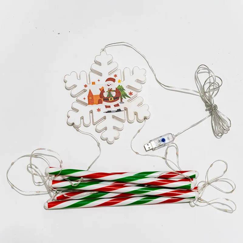 2024新款圣诞装饰品发光二极管云梯灯攀登圣诞老人户外万圣节感恩节圣诞树灯