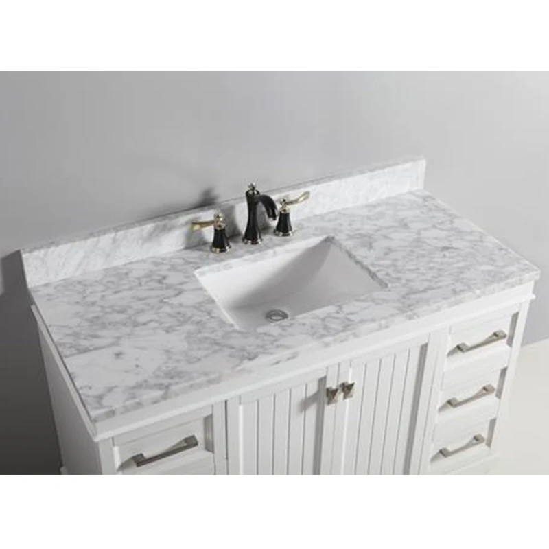 Precut White Marble Countertop Bathroom Vanity Top