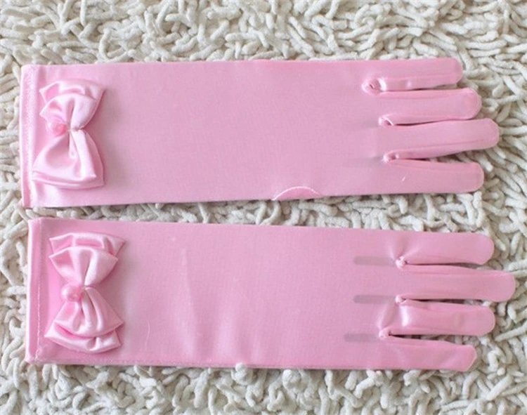 Оптовая продажа, детское танцевальное платье высокого качества, длинные перчатки, детское платье с цветами, цветные перчатки с бантом