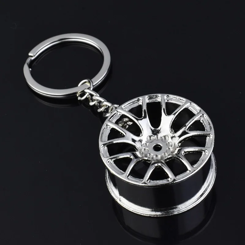 Car Wheels Hub Keychain Durable Metal Keychain Gifts