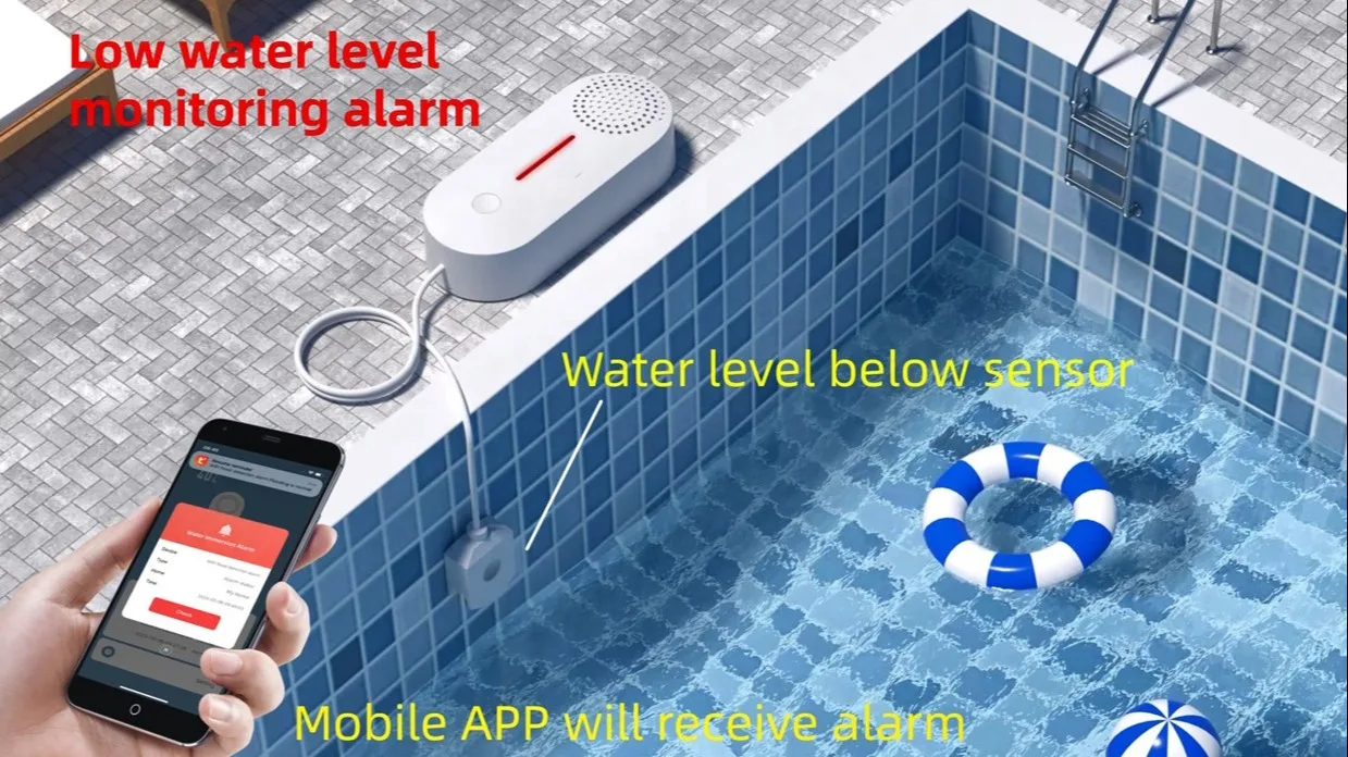 Tuya Smart Wifi Wireless Water Leakage Alarm Water Level Sensor Water Leak Overflow Flood 2794