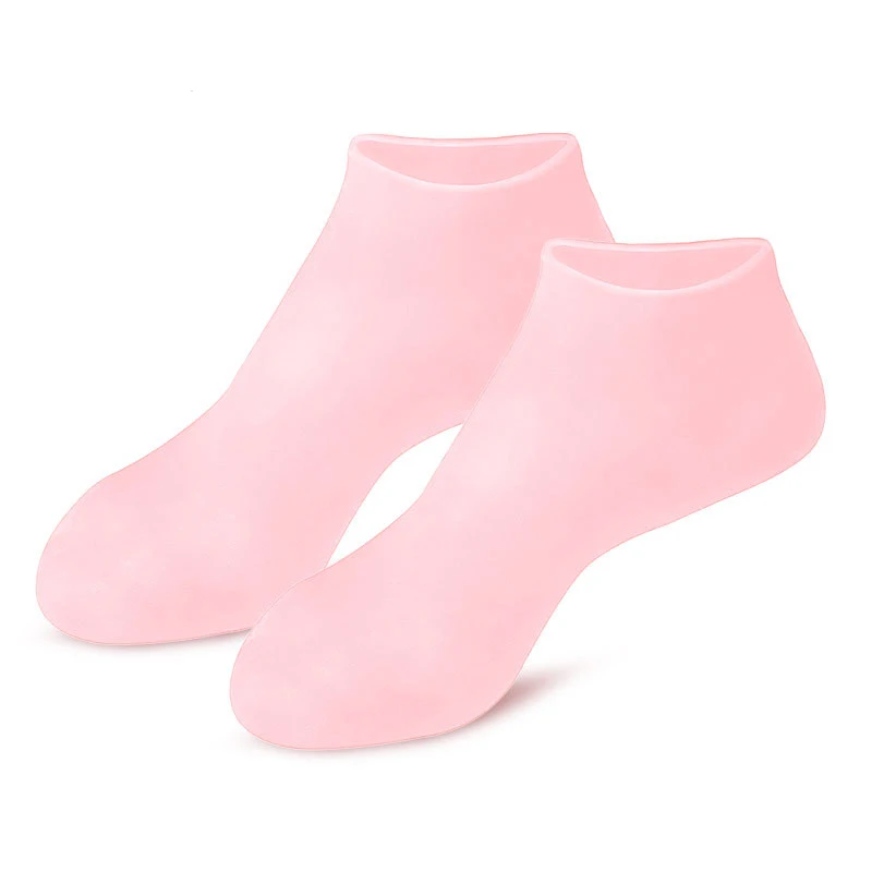 Women Moisturizing Ankle Silicone Soft Gel Foot Spa Pedicure Socks for Repairing Cracked Heel Dry Feet Softening Calluses