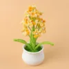 Section dyed yellow-Starry pot (White large pot)