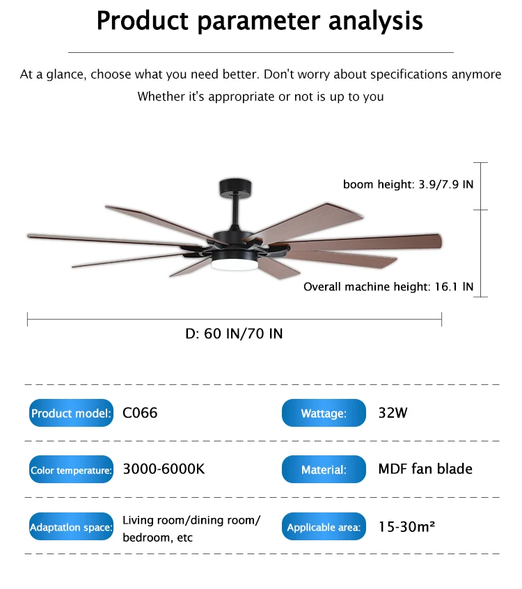 Volume Ceiling Fan, INCH, APP, CONTROL, LED - detail 4