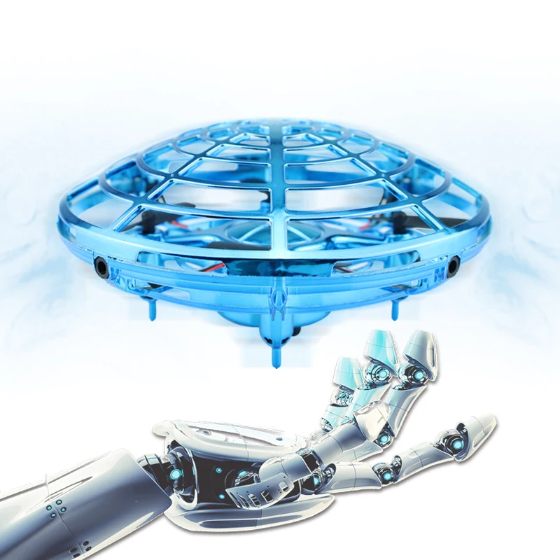 Мини НЛО Дрон Вертолет радиоуправляемый самолет ручной Датчик инфракрасный электрический Квадрокоптер индукционный летающий шар для мальчиков детей Радиоуправляемые игрушки подарок