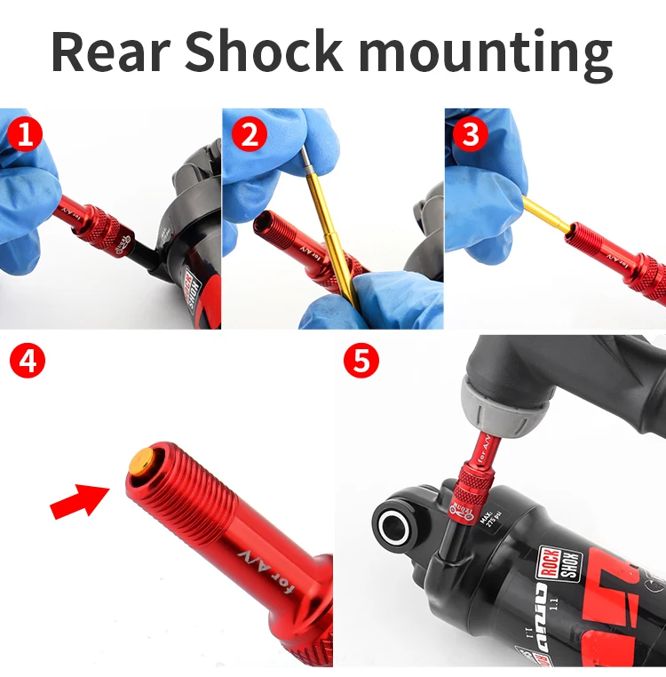 Muqzi Mountain Bike Front Fork Av Schrader Air Valve Bicycle Suspension