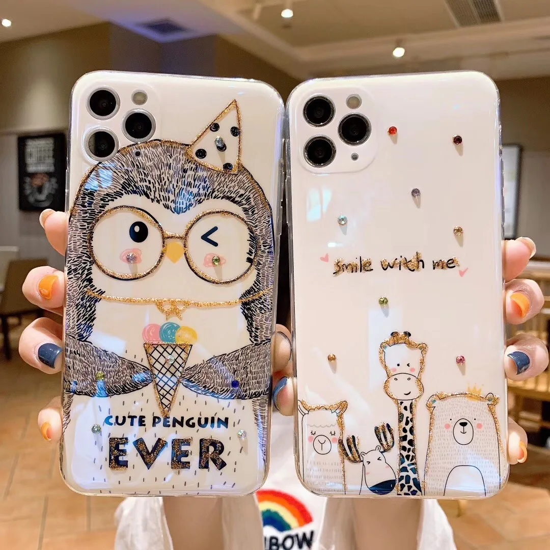 3d Cartoon Animal Owl Pattern Soft Tpu Liquid Glitter Hand Phone Case For Iphone 12 Buy Cute Owl Case For Iphone 8x Shinny Mirror Bling Case For Iphone 7 Owl Printer Cover Product