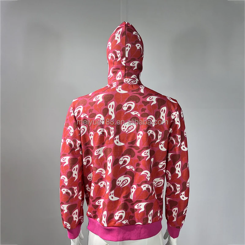 Oem New Design Heavy Weight Full Zip Up Hoodie For Men Custom Full Face
