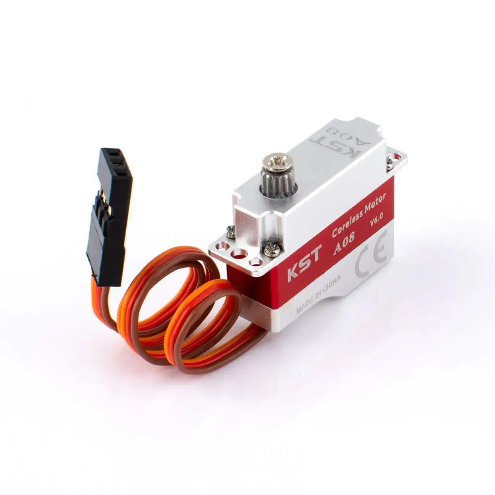 KST A08 V6.0 Coreless Metal Gear HV Micro Servo Higher Precision Hight Torque Programmable for RC Glider DLG F3K F5D UAV Drone
