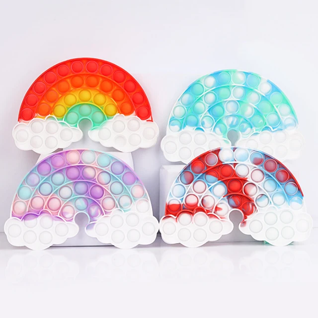 Новинка от KCT Amazon, игрушки-антистресс с пузырьками для детей, забавная морковка, особые Радужные облака, игрушки для снятия стресса