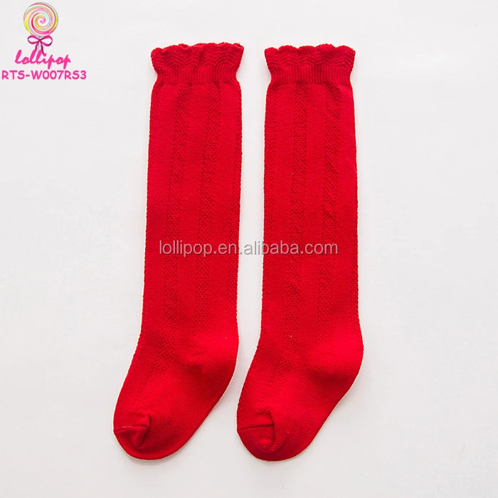 Chaussettes De Princesse Longues Pour Petite Fille Vetement A Tube En Dentelle De Couleur Rouge Solides Longues Pour Noel Saint Valentin Buy Chaussettes Hautes De Genou De Bebe Chaussons De Tube De Dentelle De Bebe Filles Chaussettes Hautes De Genou