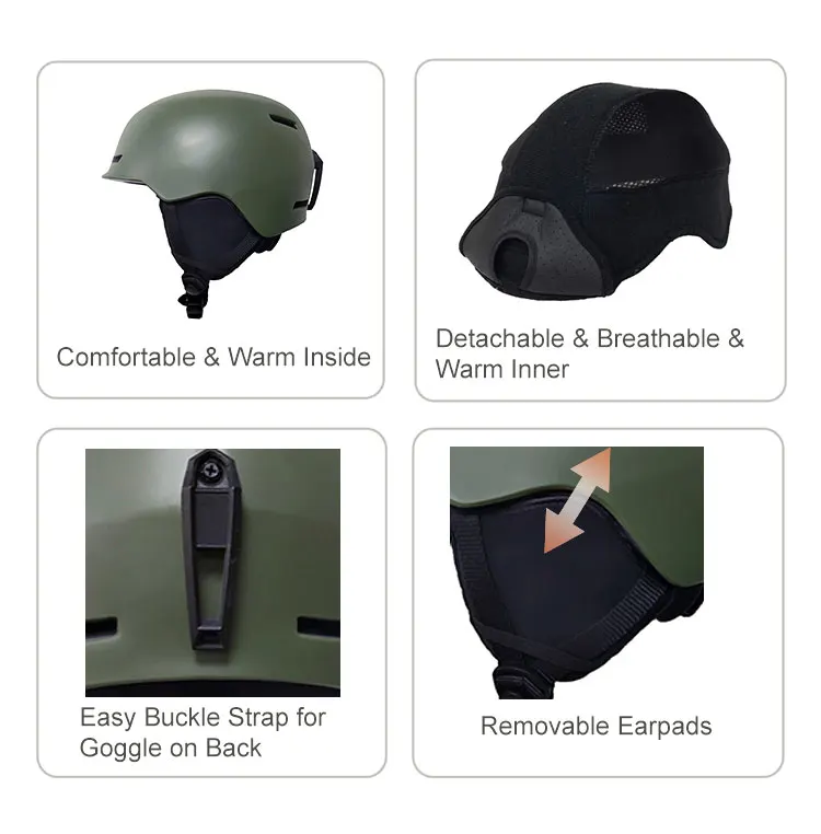 Snowboard Helmet Ski Helmet With Lightweight Durable Pc Shell&eps Foam