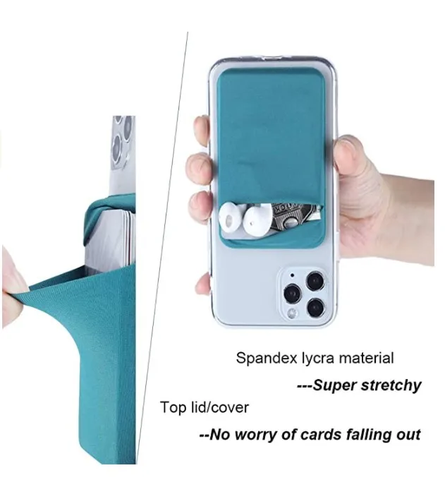 Stretchy Stick on Wallet Versatile Credit Card Case