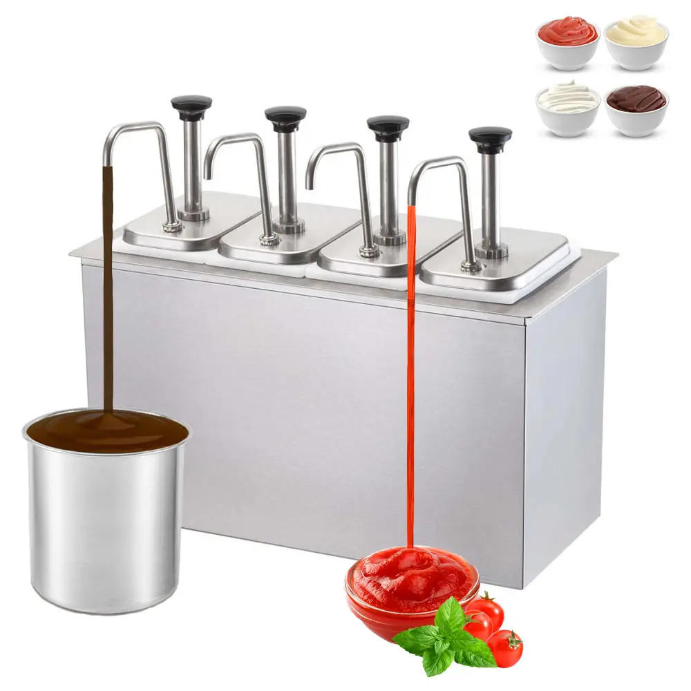 Distributeur de sauce en plastique et acier inoxydable - YOSOO - Pompe
