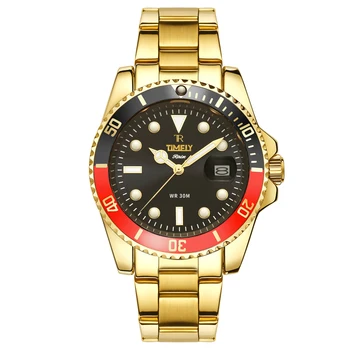 Manufacturers Direct Sales Round Alloy case Stainless Steel Band Waterproof Fashion  Digital Watch for Men
