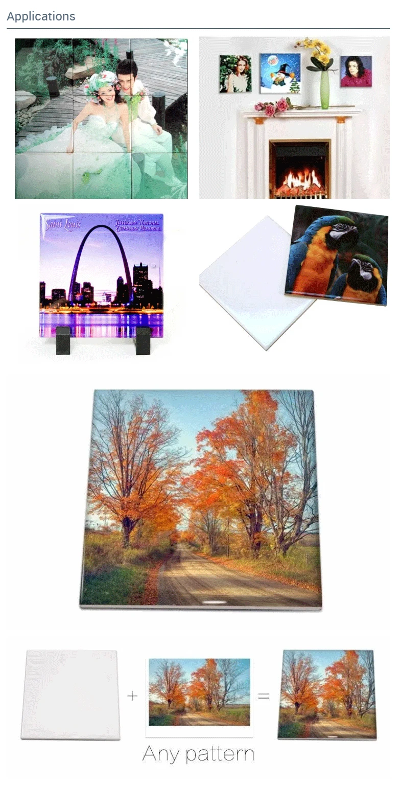 Сублимационная керамическая плитка фоторамка 20*20 см