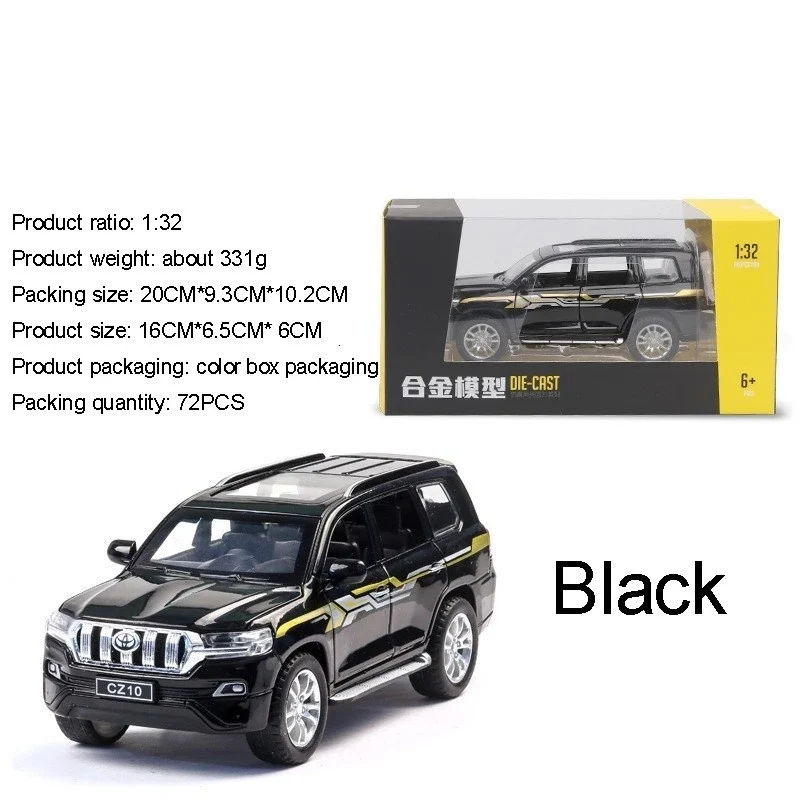 1:32 Mitsubishi Pajero Die Cast Car Model Toy For Kids 16cm Pull Back ...