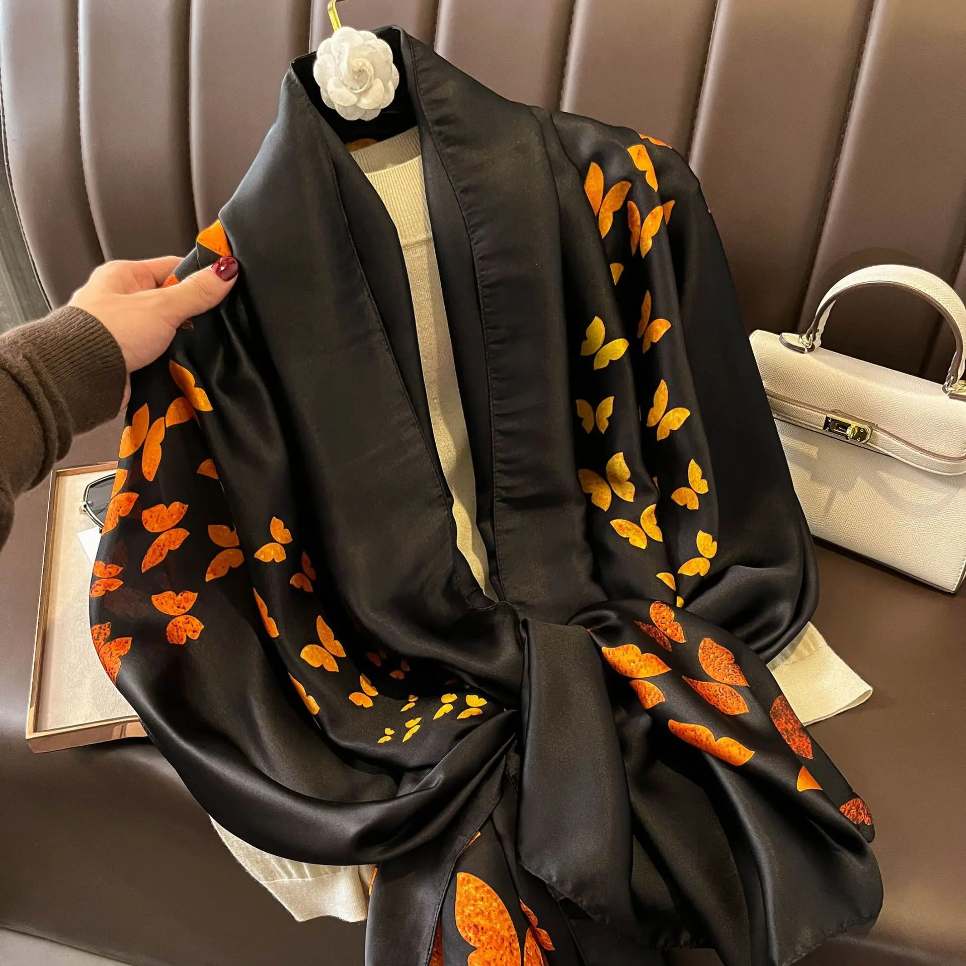 Lot De 8 Foulards En Soie Pour Femmes - Motifs Variés, Longueur 86 Cm (34"), Idéal Pour Cheveux, Sac Ou Décoration