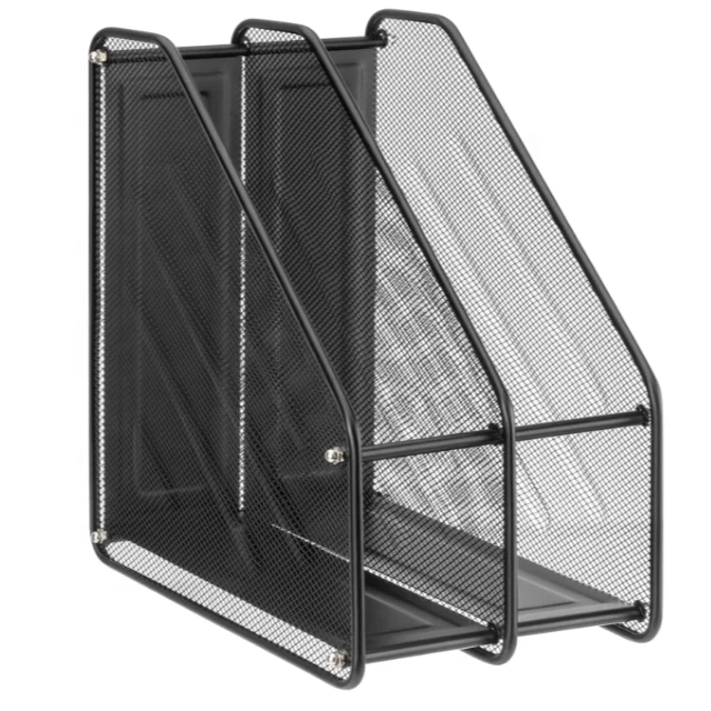 Файловый Штабелируемый цветной офисный настольный аксессуар металлический сетчатый держатель для