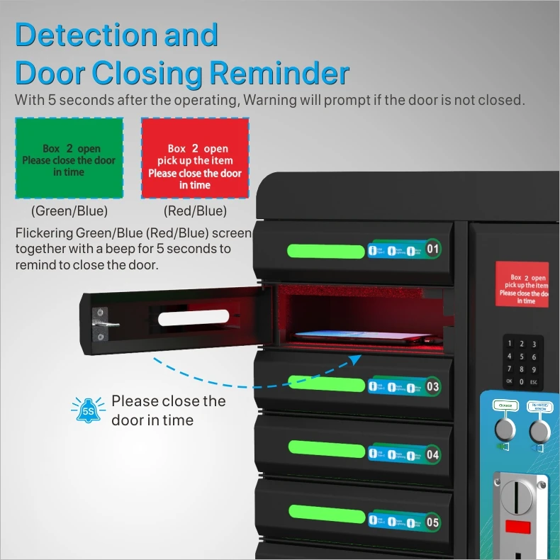 2025 Best Seller Coin-Operated Fast Charging Power Station Safes Dropshipping Product for Multi-Grid Phone Charging