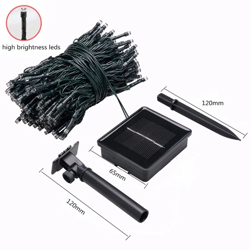 Solar String Fairy Light 100 LED Waterproof Outdoor Garland Solar Christmas Lights Party for Garden Decorative
