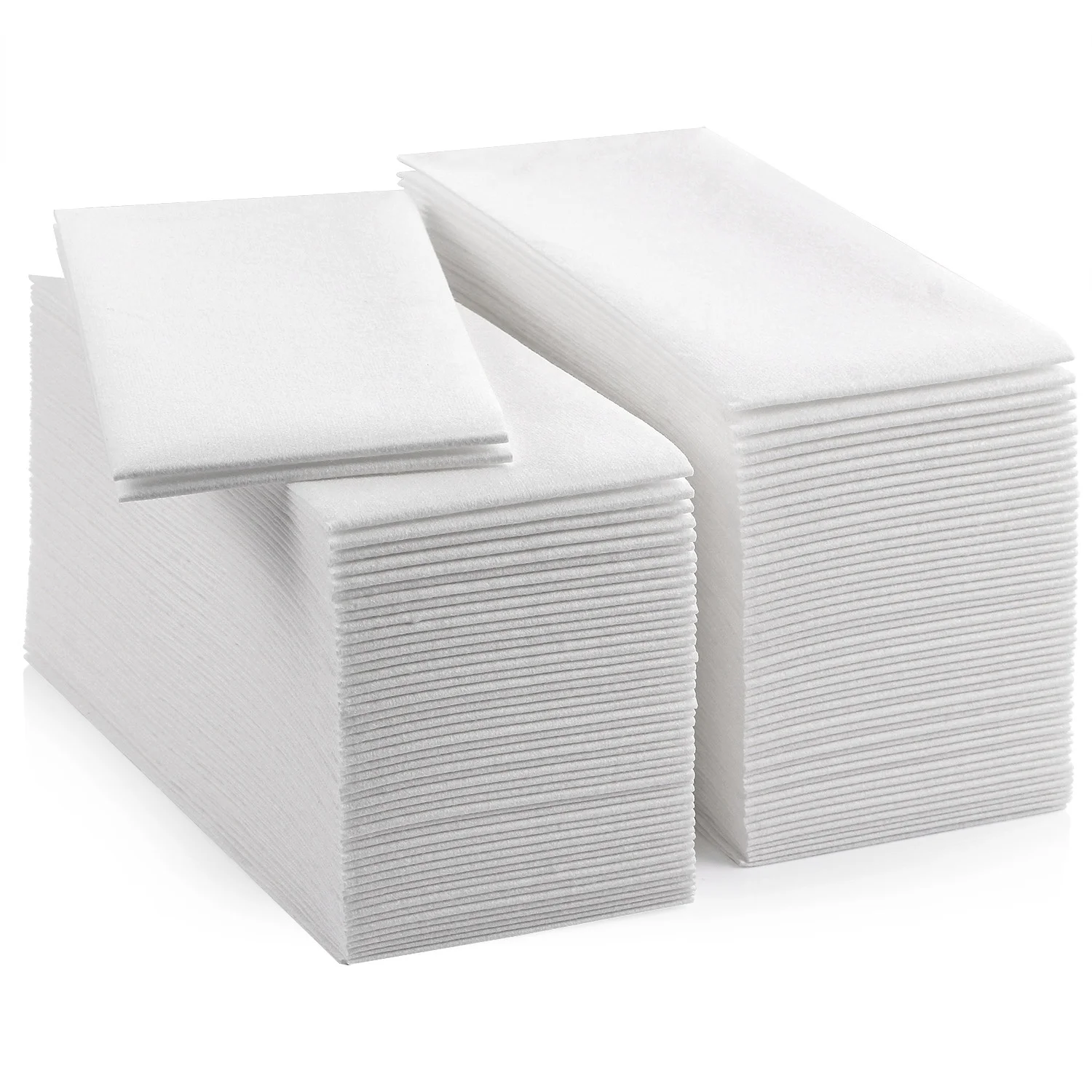 100PCS Disposable White Napkins Linen Feel Guest Hand Towels White