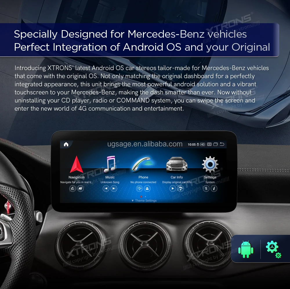 Xtrons 12.3" Snapdragon 662 Car Dvd Player Android 12 8+128 Carplay