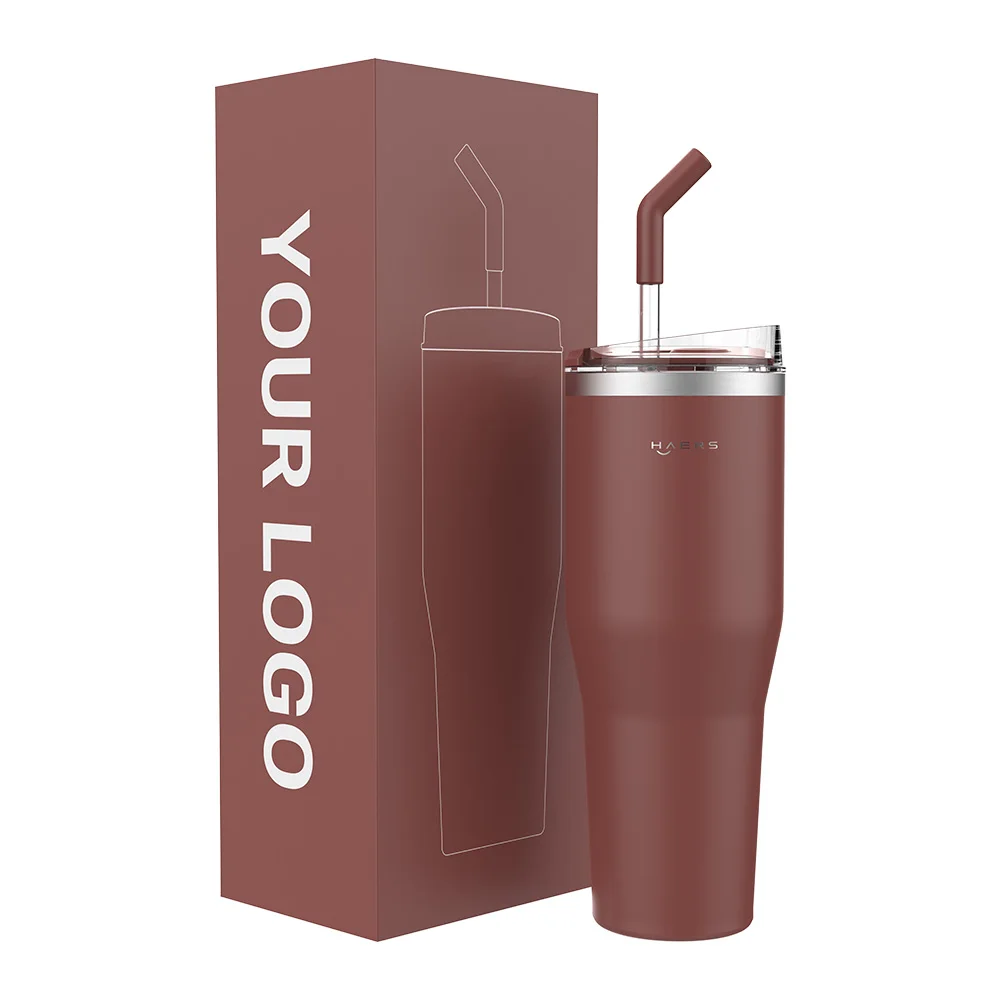Custom 40oz Simple Stainless Steel Vacuum Tumblers With Straw Eco