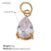Pj469weg white zirconium gold pendant