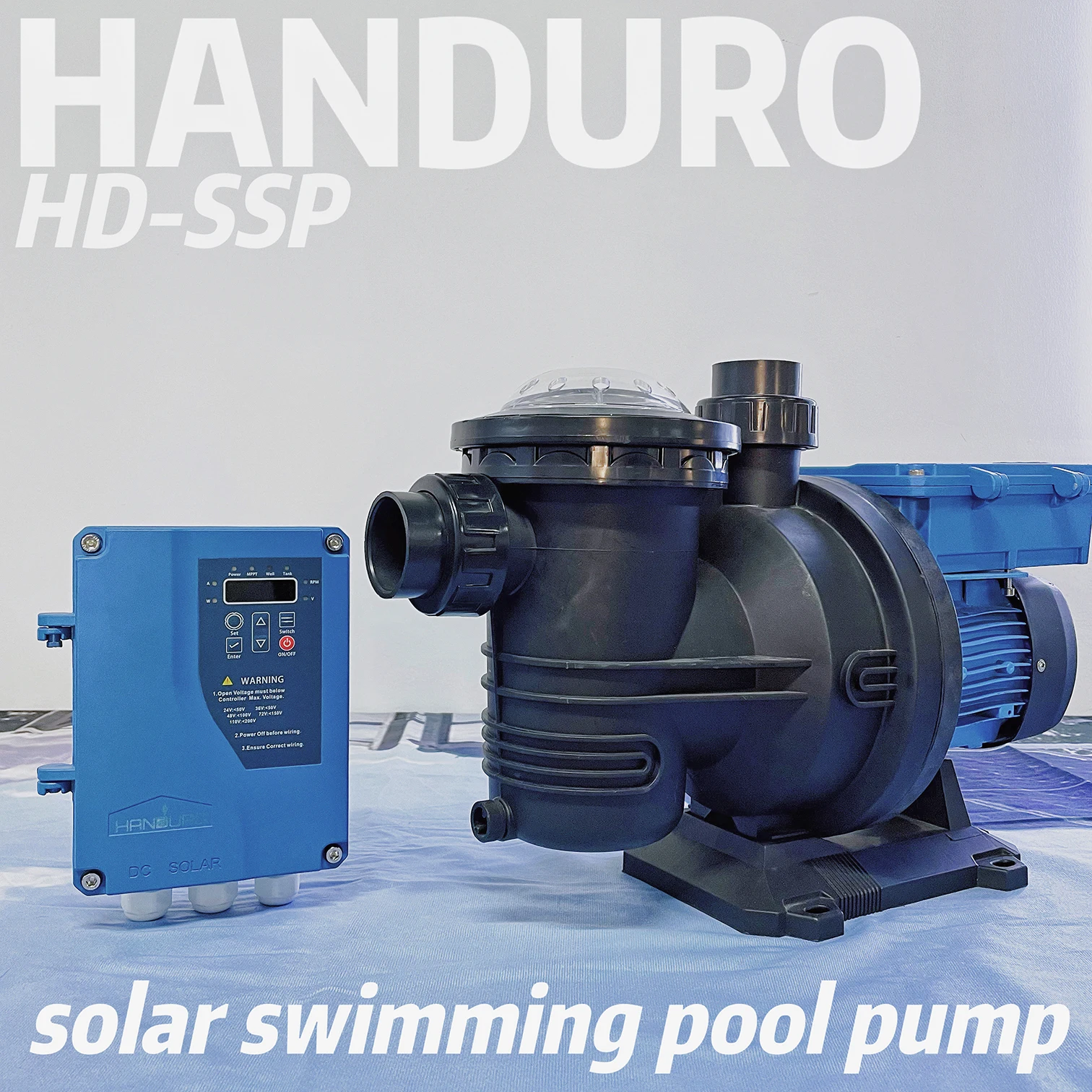 HANDURO Solar Powered Swimming Pool Filter Solar Pump Dc Pool Solar Pump Factory Manufacturer