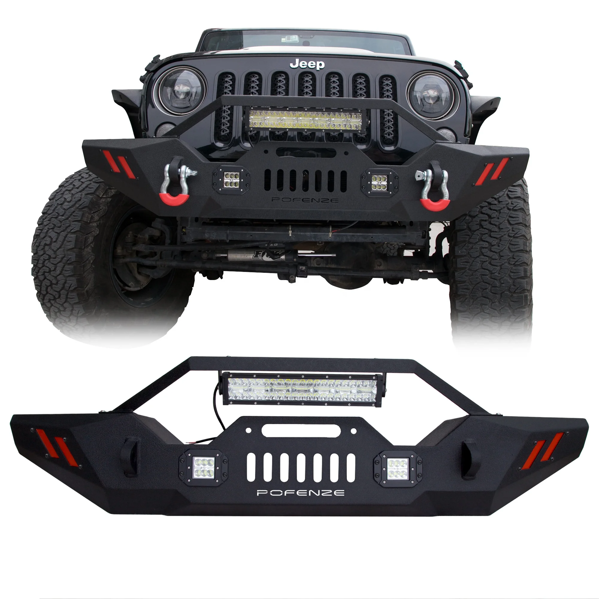 New Bumper Bar With Led Light Bar Front Bumper With Winch Panel For Jeep  Wrangler Jk Jl Gladiator 2007-2022 - Buy Wrangler Front Bumper,Gladiator  Front Bumper,Jk Front Bumper Product on 