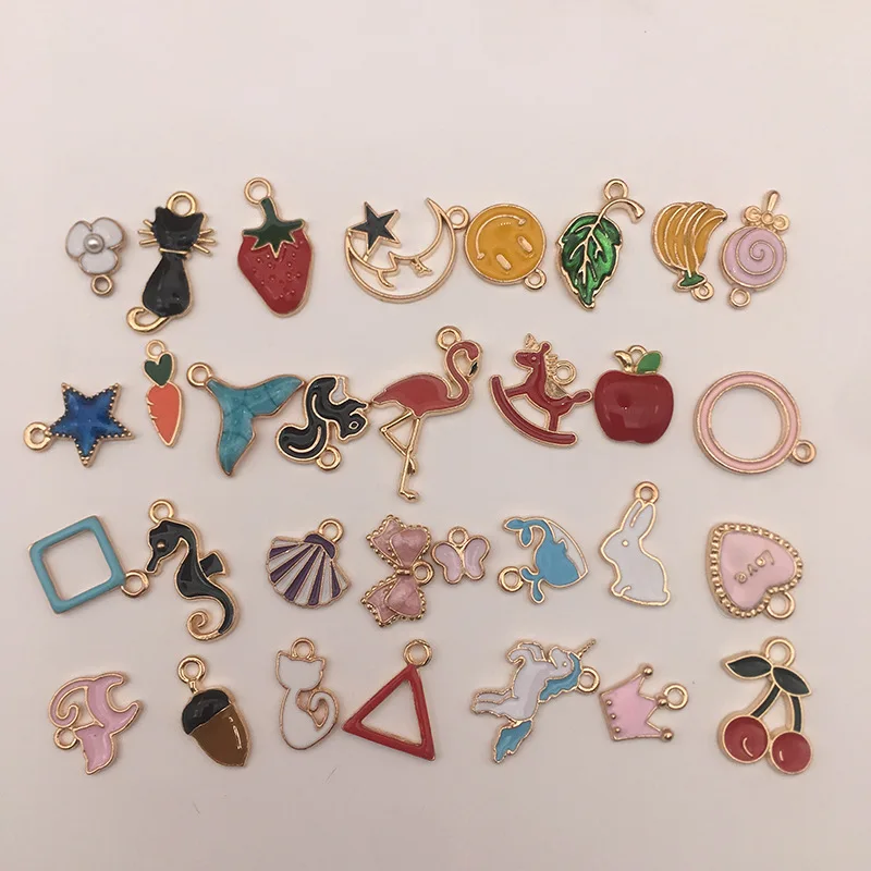 30pcs DIY Fashion Accessories Jewelry Lucky Mini Small Anime Charm