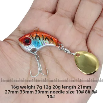 Metal Small Whirlwind Vib Sequins Luya Artificial Hard Bait Rotating Super Long-distance Sea Fishing Freshwater Sea Bass – Metal Jig – view 3