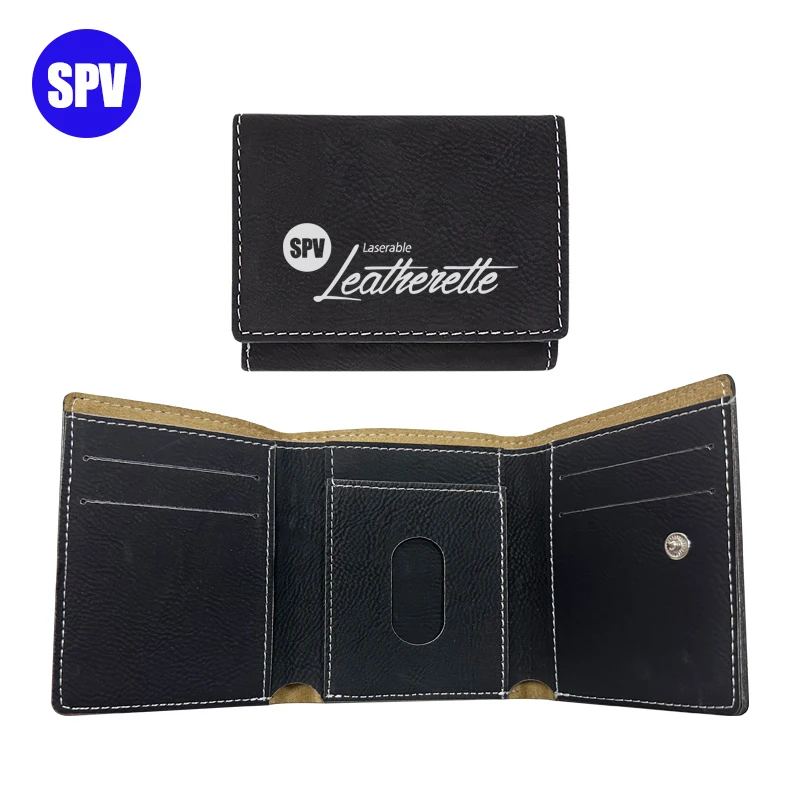 SUPERNOVA laserable leatherette blanks gifts for father's day to dad laser wallet purse for man