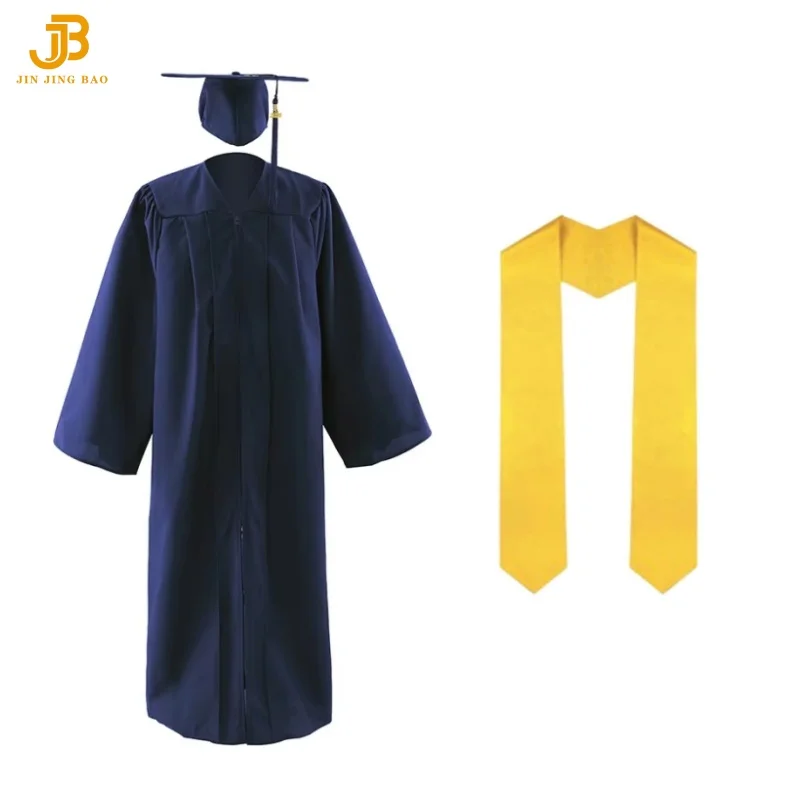 University Graduation Gown - Navy Blue Toga Adult Style
