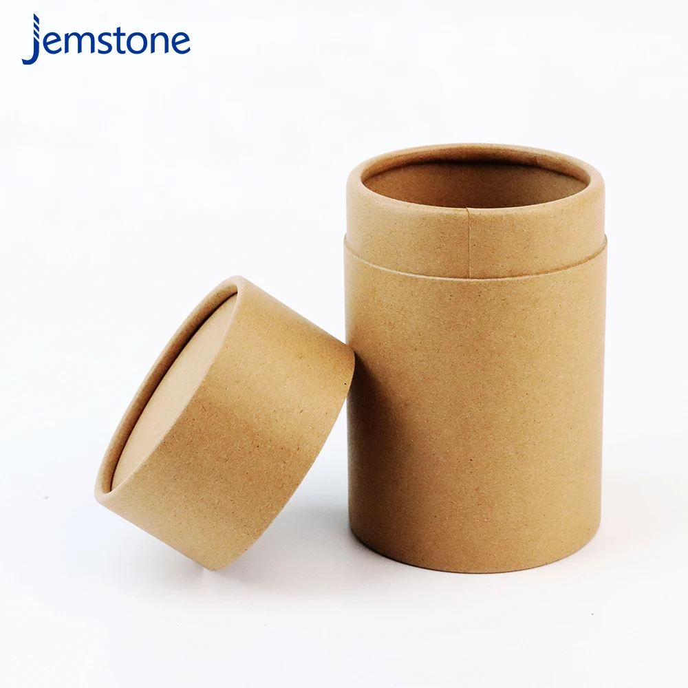 Plain Cylinder Kraft Biodegradable Cardboard Boxes Cylindrical Paper Tube Aluminium Foil Paper Inside Cardboard Paper Tube
