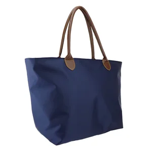 custom logo Fashion Oxford Cloth Large Capacity Waterproof Shoulder Bag with Two Straps Nylon Lining and ZIP Closure