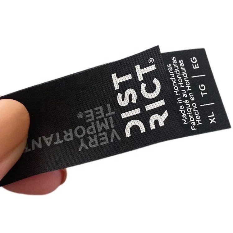 Customized Printed PVC Smooth Garment Labels Sew-In Care Label Hand Tag for Bags and Shoes Made in China Accessories