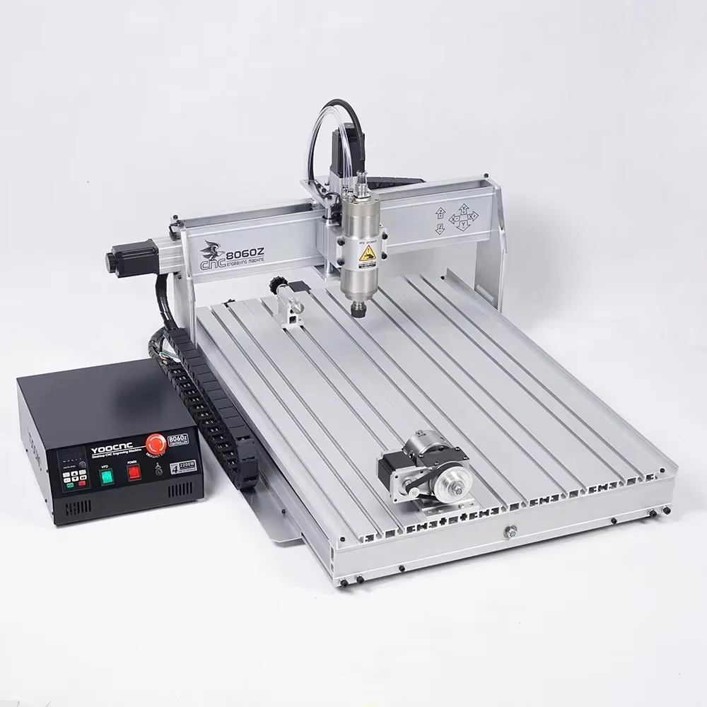 CE Approved YOOCNC 8060Z CNC Engraving Machine - 4 Axis, 2200W