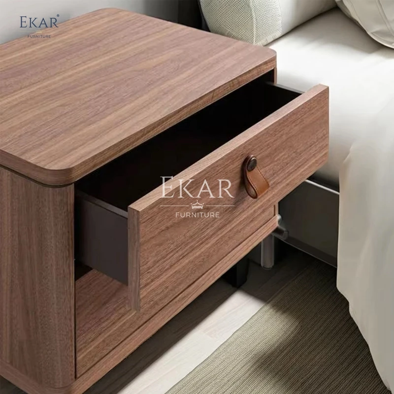 product sleek modern wooden bedside table with durable metal legs for home hotel or hospital versatile bedroom furniture-61