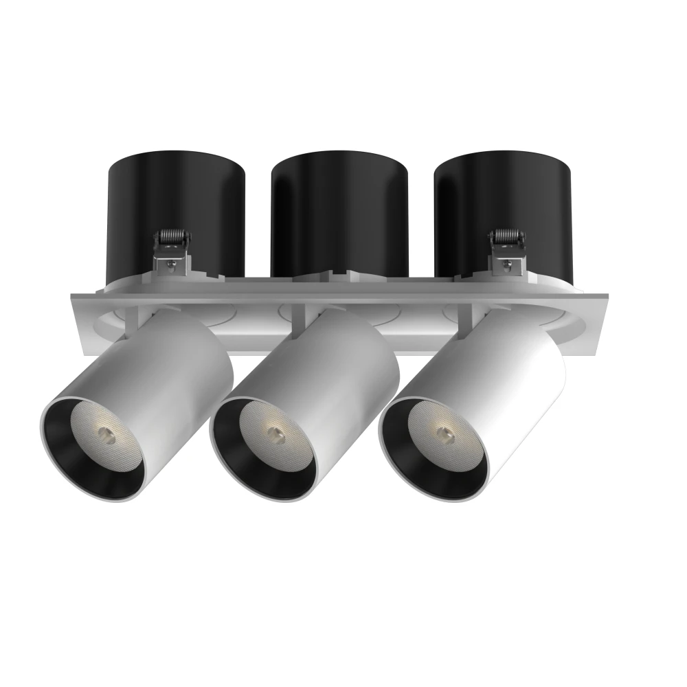 Round  Square Trim Trimless Recessed Led Pull Out Down Ceiling Light 6W 12W 25W Single Head Double Head Triple Head Downlight