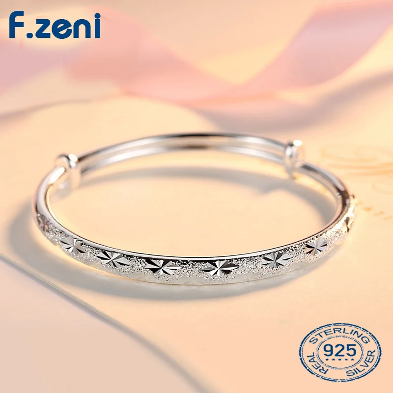 Vintage 990 Silver White Gold Color Bracelets Bangles