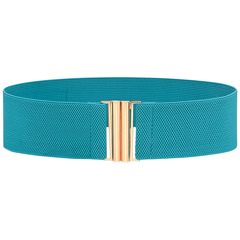 Wide Stretchy Vintage Waist Belt with Metal Buckle Muticolored Wide Stretchy Vintage Waist Belt With Metal Buckle  main image 3